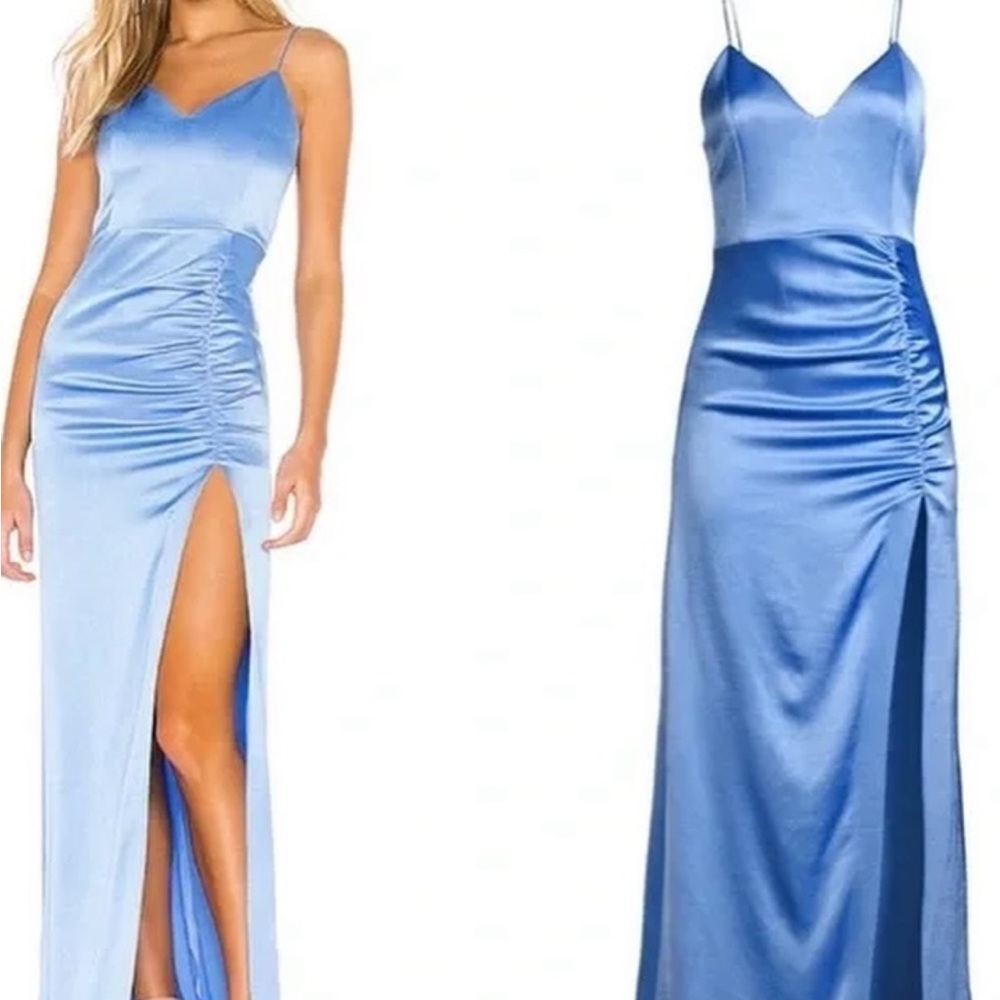 Blue Alice and Olivia silk gown.